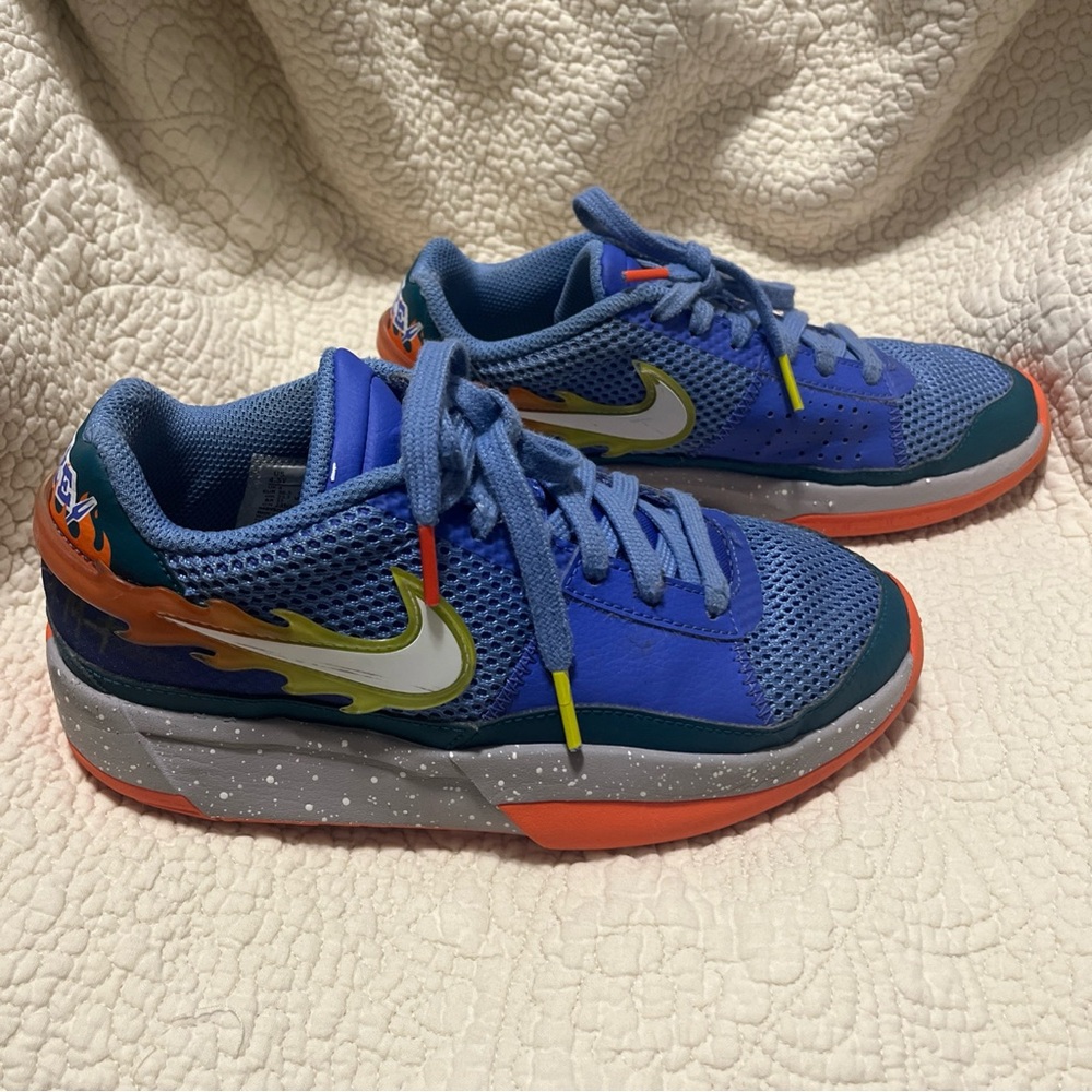 Nike Ja 1 Backyard BBQ blue and orange kid’s Sneakers